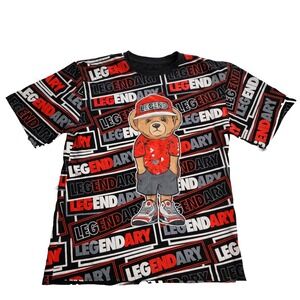 Bailey Apparel Hustle OG Bear T-Shirt Men M Women L Youth XL All Over Print Red